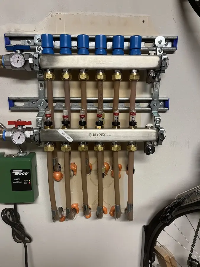 Plumber performing Gas Line Installation at a residential property in Northbridge